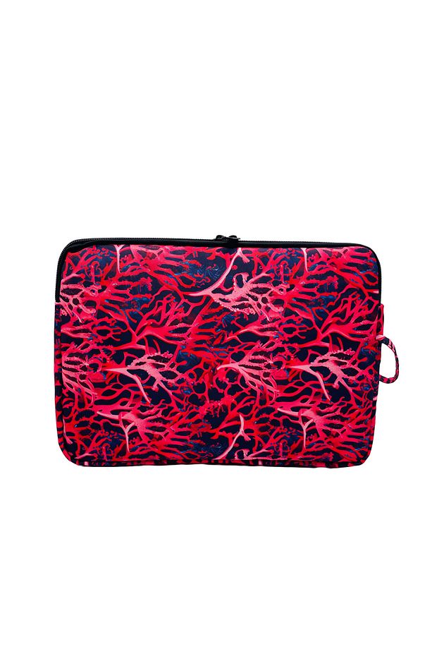15.6'' Inç Mercan Desen Kırmızı Unisex Suya Dayanıklı Laptop/macbook/notebook Kılıfı/çanta - 4
