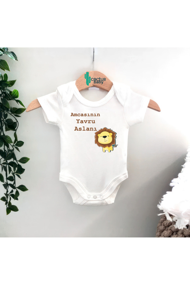 CACTUS BABY UNCLE Written UNCLE'S LION Baby Bodysuit 1