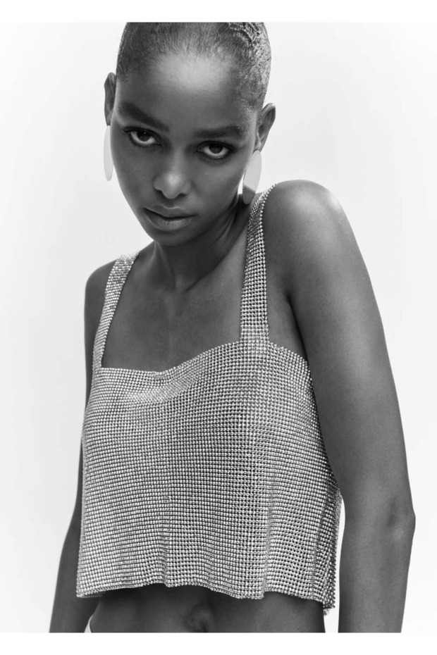 Kristalli Ağ Bluz - 6