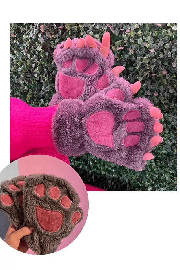 Pati Figürlü Gri Eldiven - 3