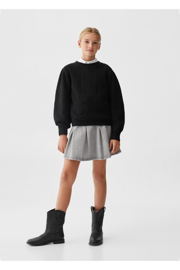 Kalın örgülü triko kazak - 2