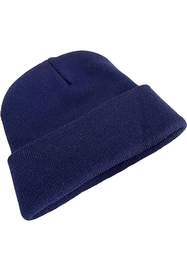 قبعة أساسية للجنسين باللون الأزرق الداكن - 2