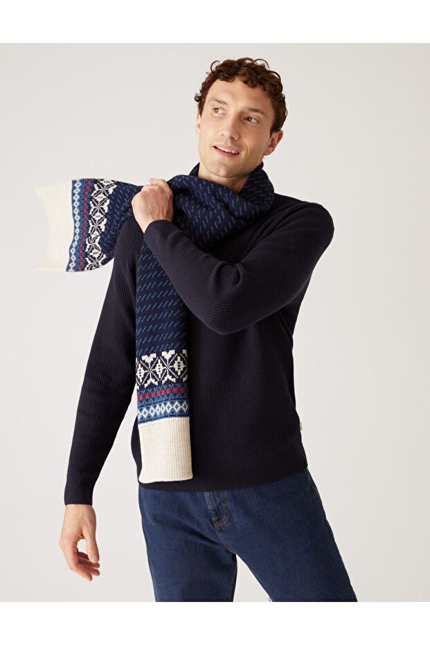 Fair Isle Örme Atkı - 1