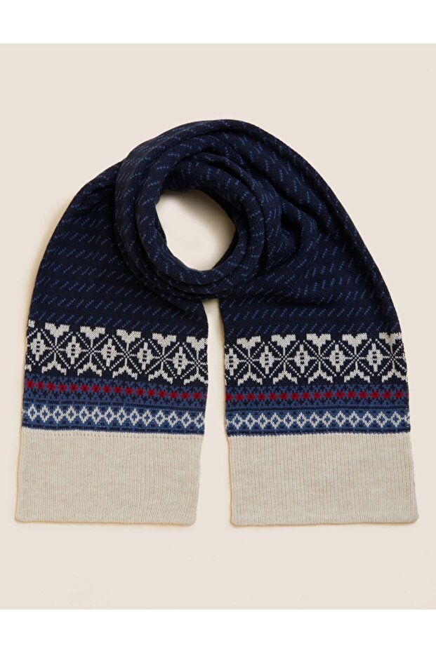 Fair Isle Örme Atkı - 3