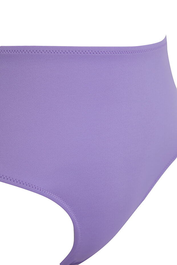 Lila Hipster Yüksek Bel Bikini Altı TBESS21BA0057 - 7