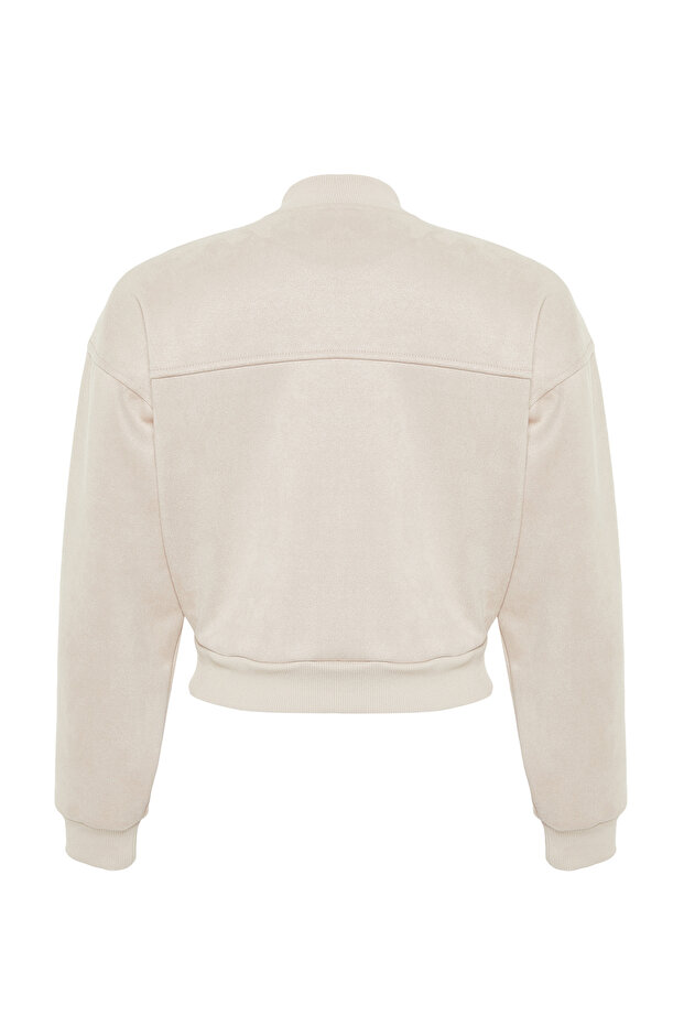 Taş Oversize Süet Bomber Ceket Mont TWOSS24MO00048 - 9
