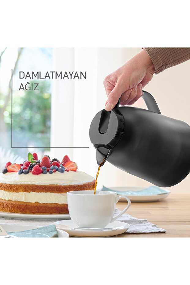 Mambo Paslanmaz Çelik Isı Yalıtımlı 1 Litre Termos [Siyah] - 3100517946 - 4