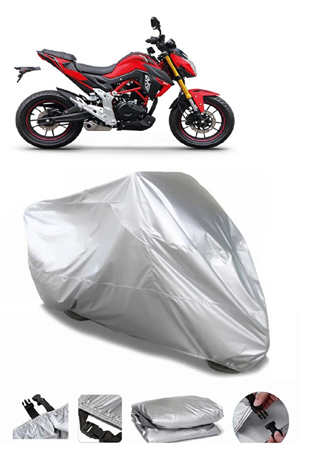 Rks RN 180 Compatible Gray Motorcycle Tarpaulin Premium Quality