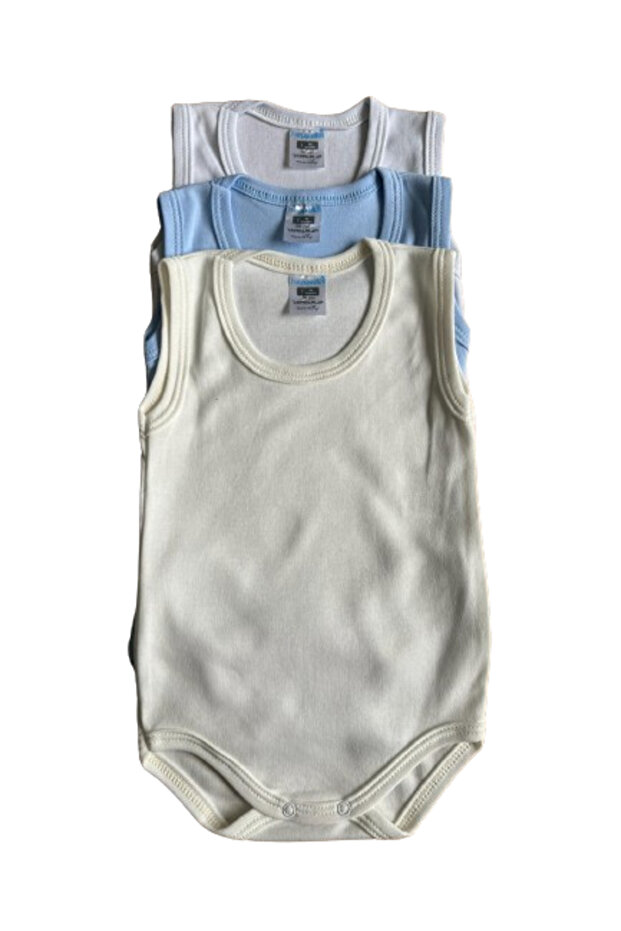 3-Piece Unisex Baby Zero Sleeve 100% Organic Cotton Snap-On Bodysuit Newborn Gift Set