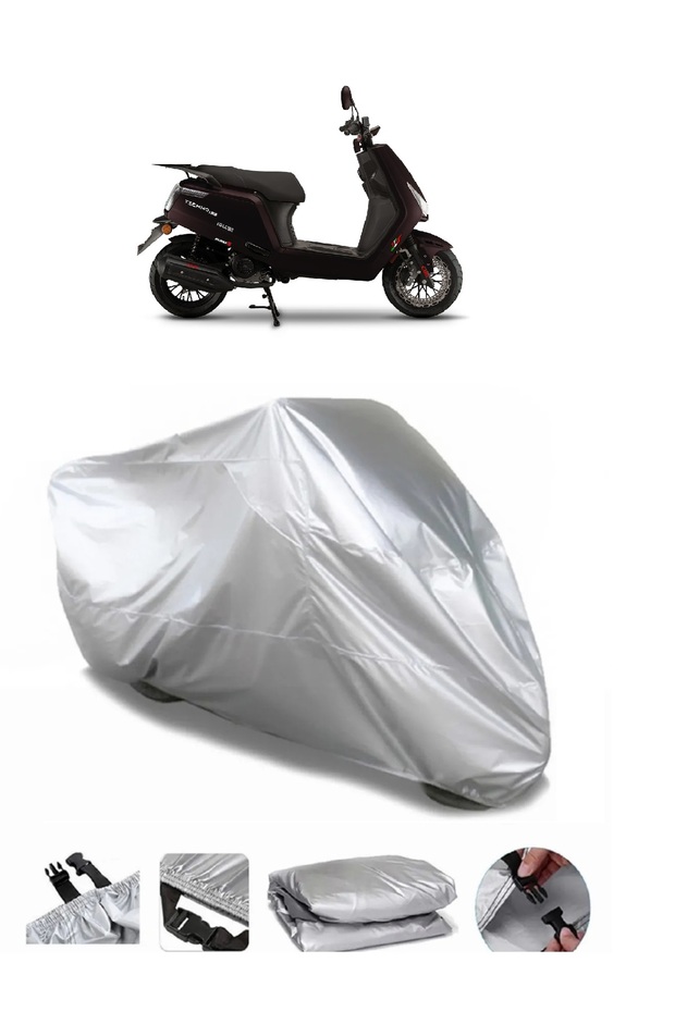 ماركة Falcon Techno 125 EFI المتوافقة مع دراجة نارية رمادية مقاومة للماء