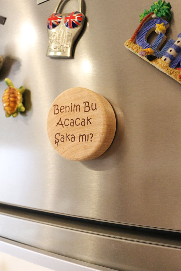 Ahşap Açacak, Mıknatıslı  Meşrubat Açacağı Model:4 Şaka mı? - 3