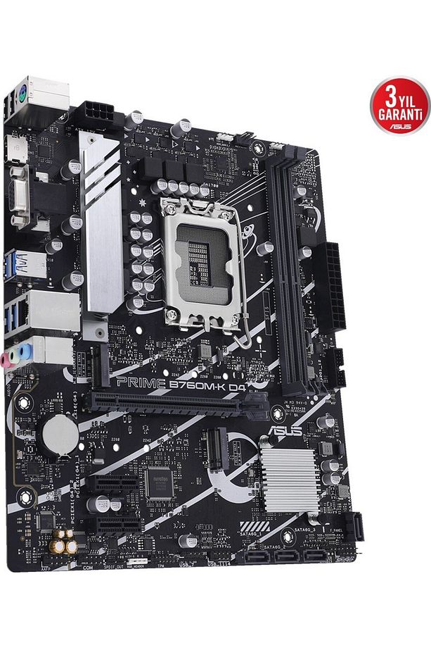 Prıme B760M-K D4 Intel B760 LGA1700 Ddr4 5333 HDMI VGA 2x M2 Usb3.2 Aura Rgb 2.5gbit Lan Mat - 4