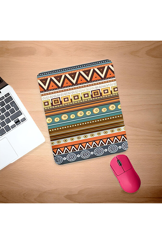 Old Carpet Pattern Rectangular Mouse Pad with Wrist Support - 1