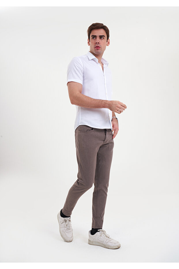 بنطلون ليكرا نحيف مناسب - 1