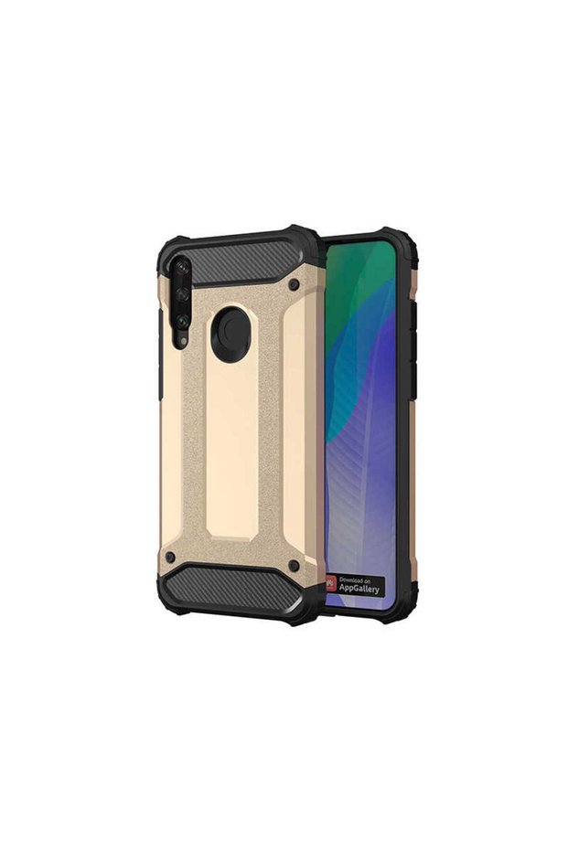 Huawei Y6P - Case Double Layer Armor Tank Crash Military Cover