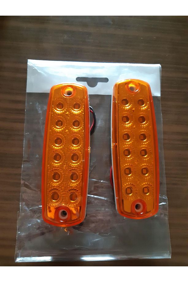 24 Volt Ledli Marker Tipi 12 Ledli Ikaz Sarı Lamba 2 Adet - 1