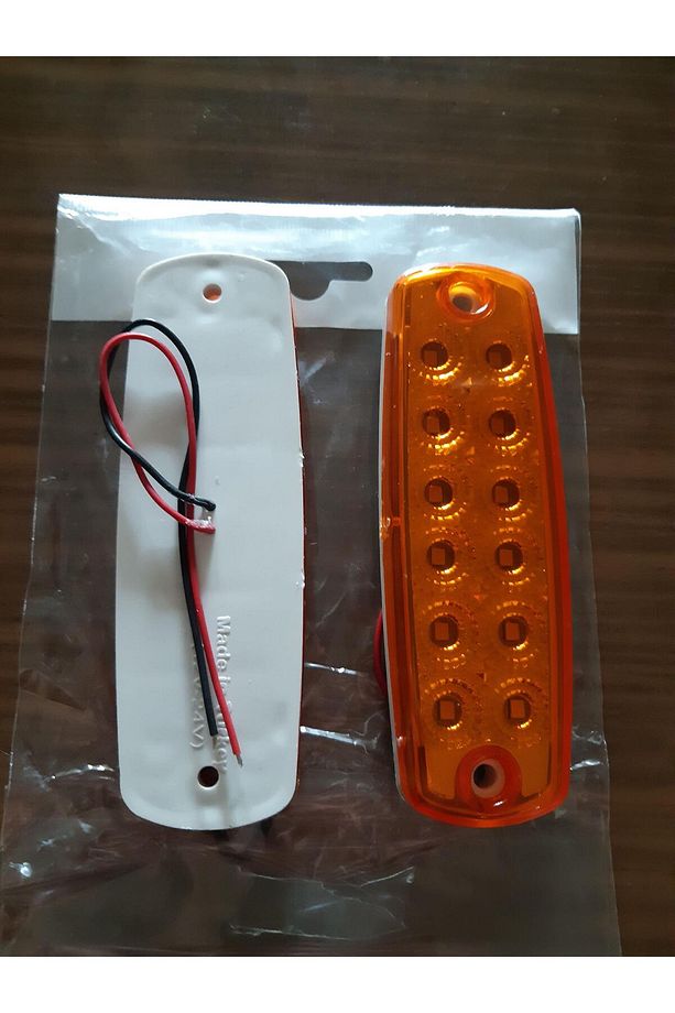 24 Volt Ledli Marker Tipi 12 Ledli Ikaz Sarı Lamba 2 Adet - 2