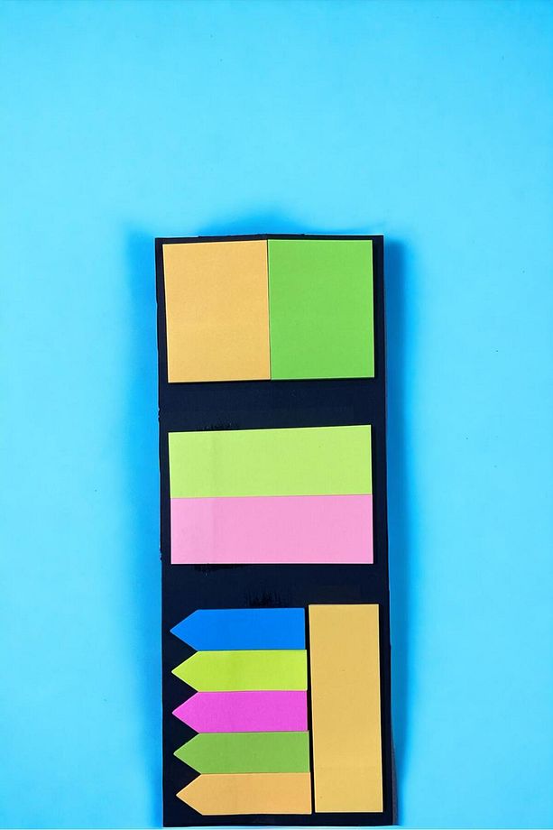 Post-it Yapışkanlı Not Kağıdı 10 renk 200'lü Kare Modeller - 1