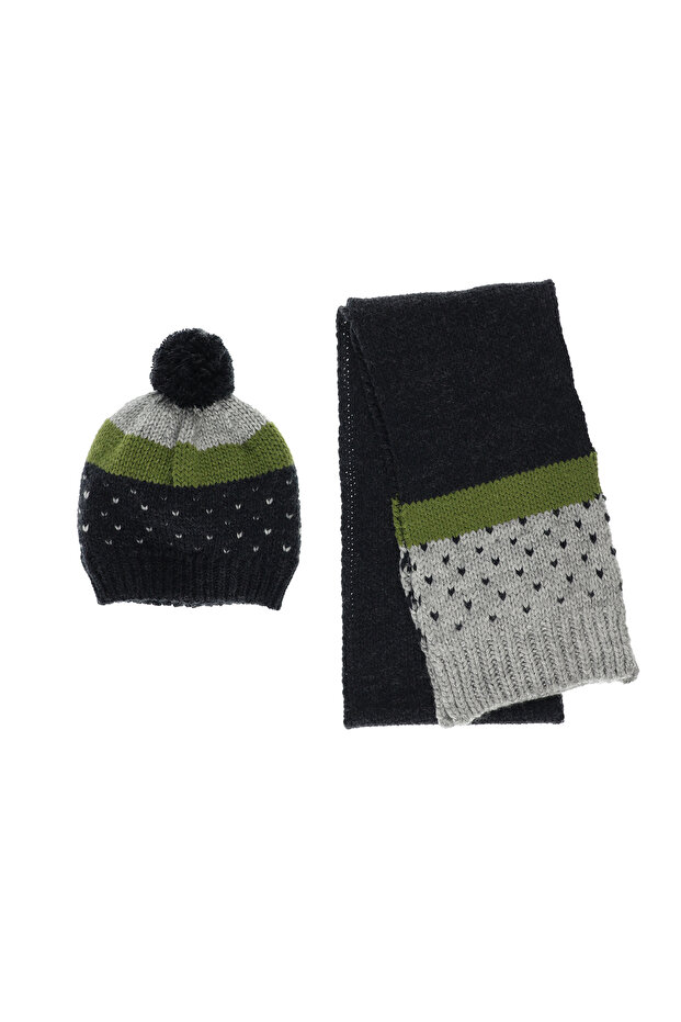 Boy's Beret Set - Scarf