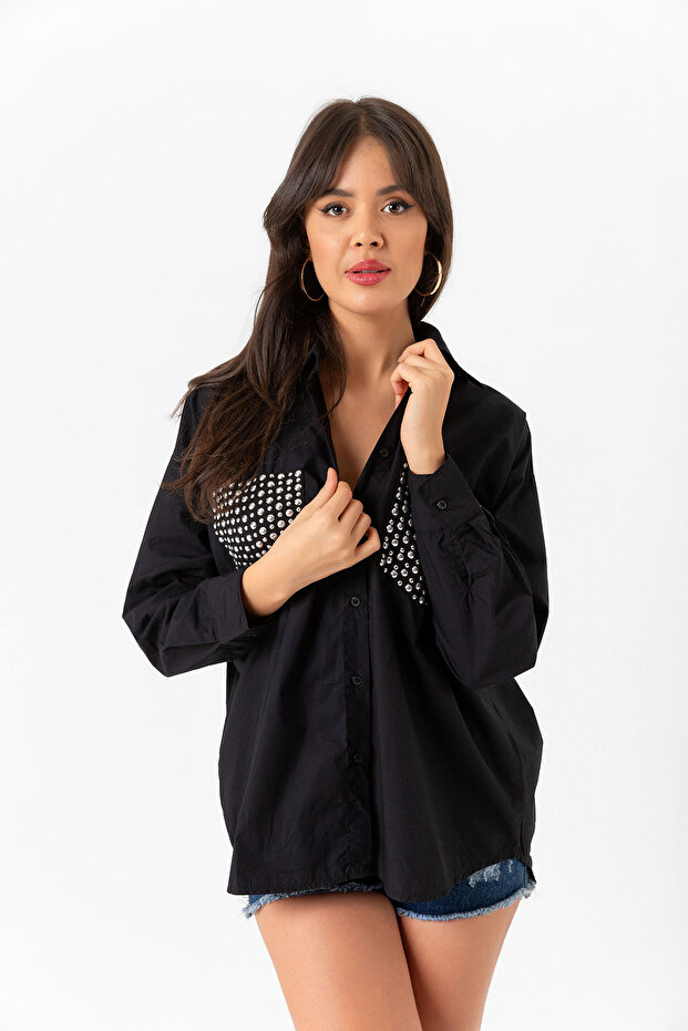Women's Double Pocket Poplin Shirt G82