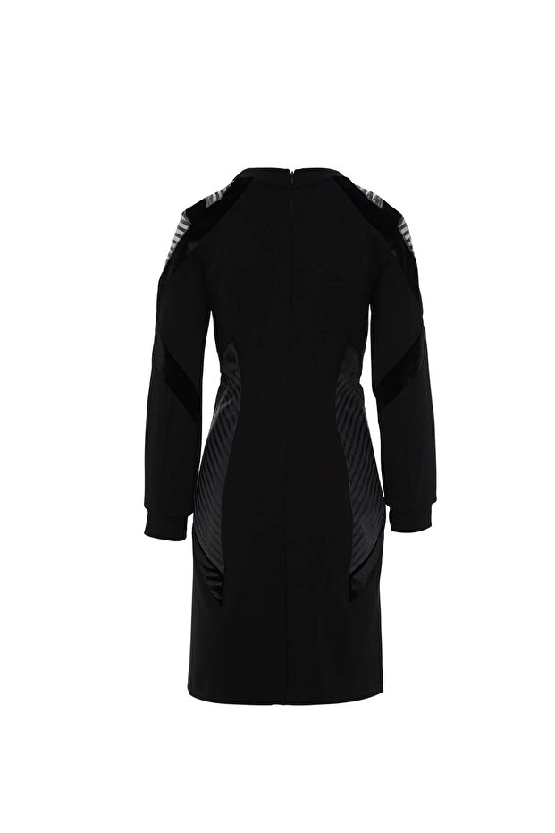 Siyah Mini Elbise - 3