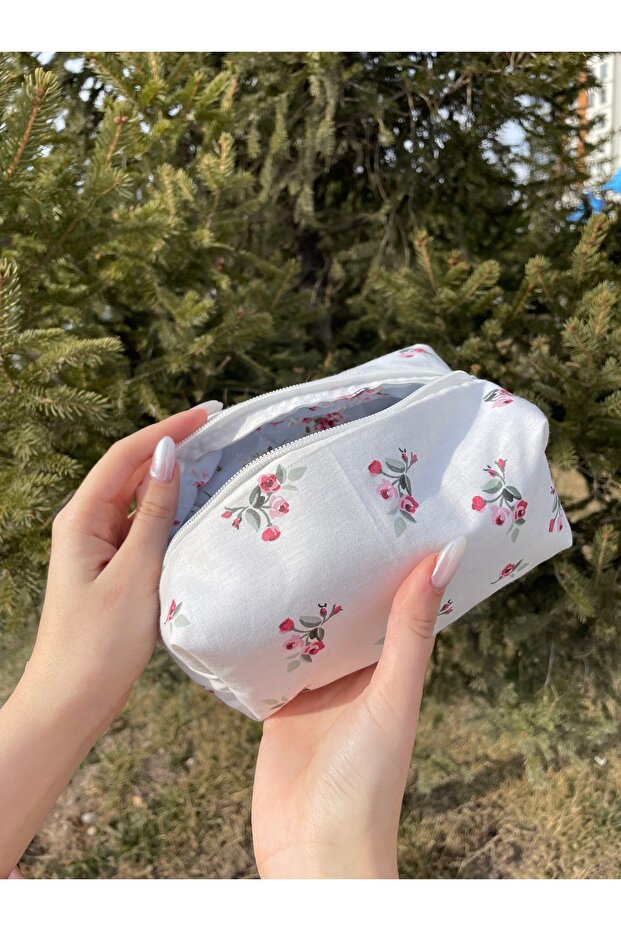 حقيبة مكياج زهرية - 4