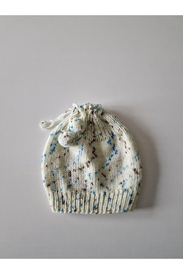 Hobby Cafe Hand Knitted 0-3 Months Baby Beanie