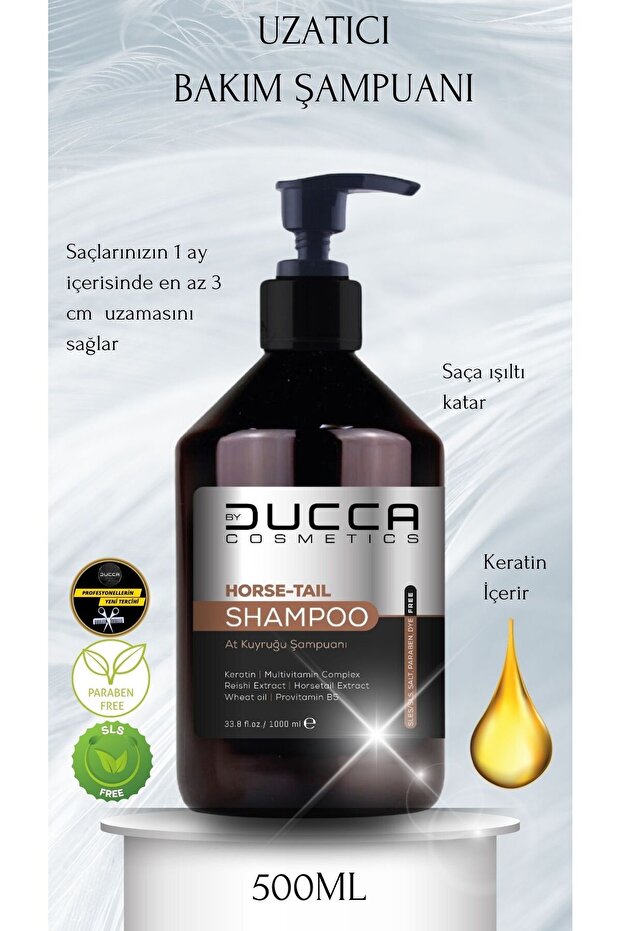 Ducca Horsetail Professional Hair Care Shampoo 500 ml (SALT-FREE, KERATIN-CONTAINING)