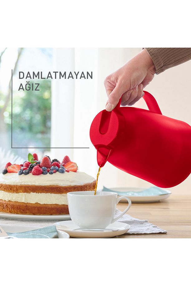 Mambo Paslanmaz Çelik Isı Yalıtımlı 1 Litre Termos [Kırmızı] - 3100517945 - 2