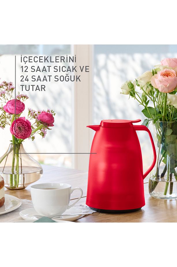 Mambo Paslanmaz Çelik Isı Yalıtımlı 1 Litre Termos [Kırmızı] - 3100517945 - 1