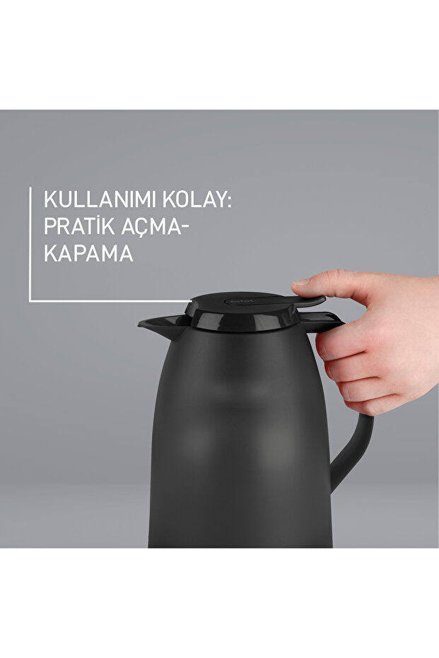 Mambo Paslanmaz Çelik Isı Yalıtımlı 1 Litre Termos [Siyah] - 3100517946 - 3