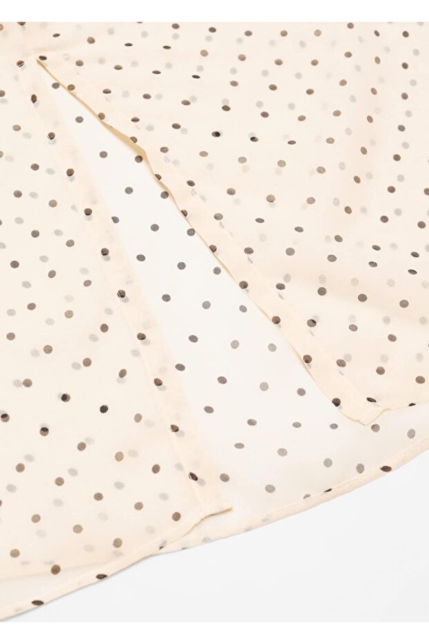 Yarı Transparan Puantiyeli Etek - 8