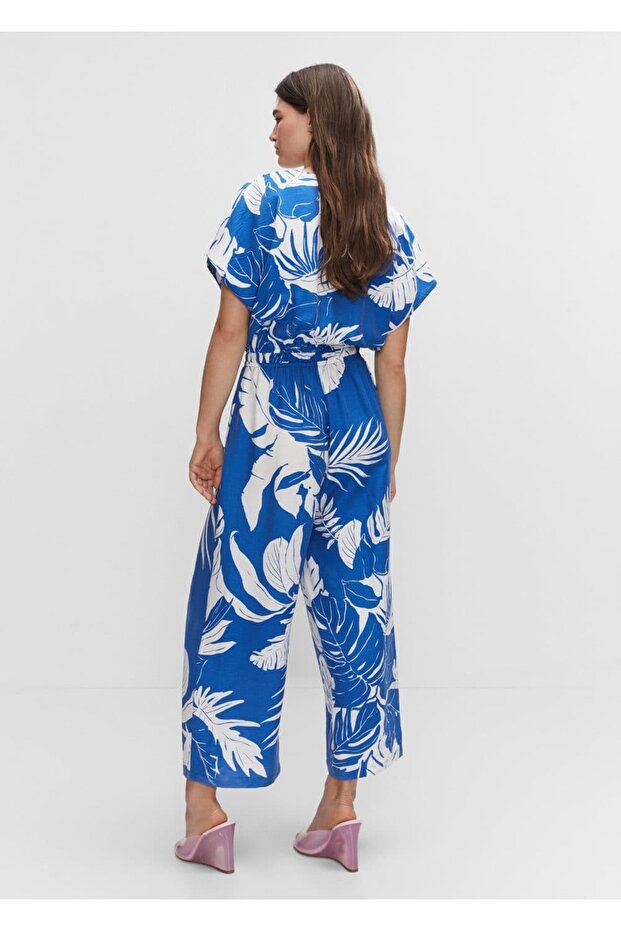 Tropikal Baskılı Tulum - 4