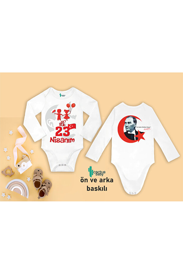 FIRST 23 APRIL FEST ATATURK WRITTEN COTTON Baby Bodysuit