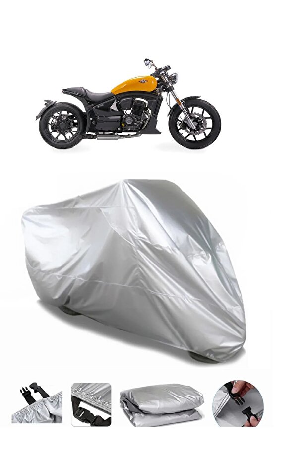 ماركة دراجة نارية مقاومة للماء باللون الرمادي متوافقة مع Regal Raptor Pilder 125 Premium