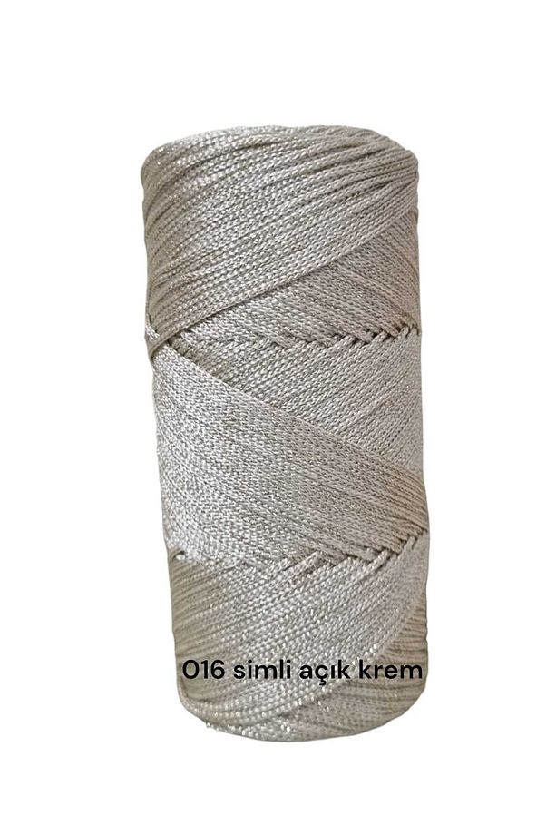 simli makrome ipi 200gr kristal makrome ipi çanta ipi örgü ipi runner  örgü ipi no3 -1mm makrome ipi - 2