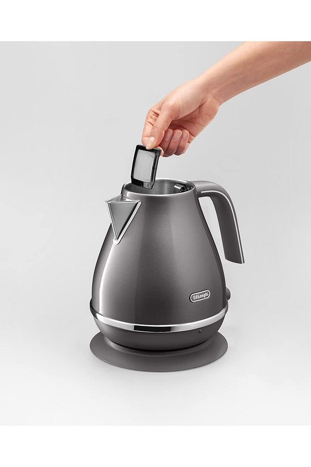 Delonghi De'longhi Icona Vintage KBOT2001.GY Su Isıtıcısı - 1,7 L, Su Seviyesi Göstergeli ve 360° Ta - 4