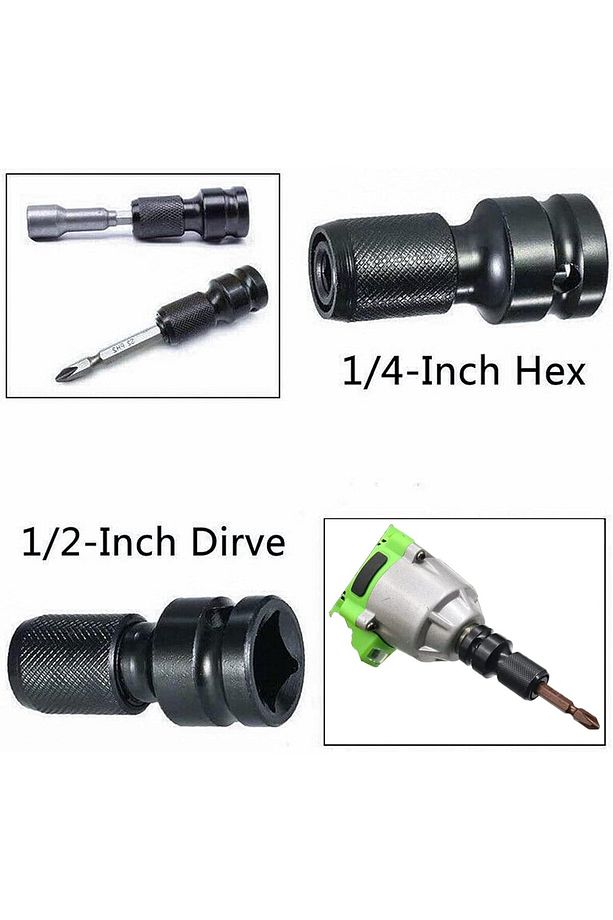1/2 Matkap Chuck Mandrenli Adaptör Somun Sökme Makinesini Hex Bits Uç Dönüştürme Paratı - 6