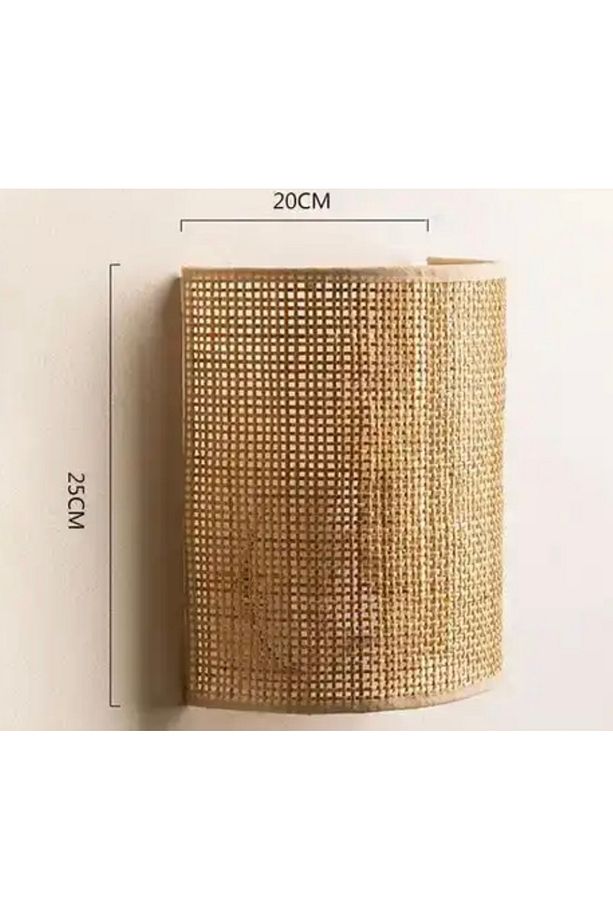 Modern Hasır Aplik İskandinav Tasarım Duvar Aplik Elektrik İle Çalışır - 2
