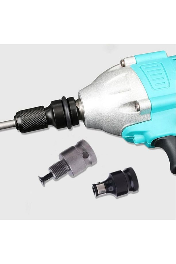 1/2 Matkap Chuck Mandren Adaptör Somun Sökme Makinesini Hex Bits Vidalamaya Dönüştürme Aparat Seti - 6