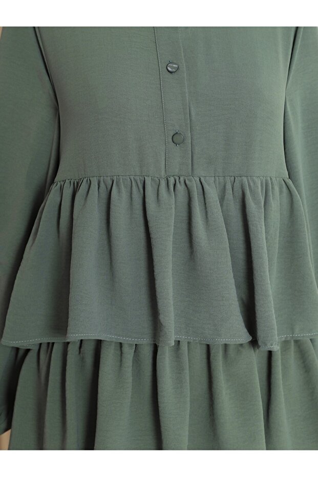Half Buttoned 3 Layer Ayrobin Tunic - 3