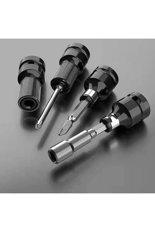 1/2 Matkap Chuck Mandren Adaptör Somun Sökme Makinesini Hex Bits Vidalamaya Dönüştürme Aparat Seti - 5