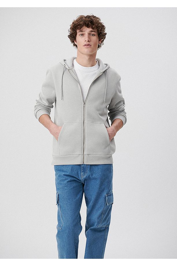 MAVİ Kapüşonlu Gri Basic Sweatshirt 0610061-70075 - 2