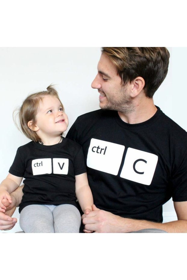 FATHER GIRL SON CTRLC V COMBIN T-SHIRT (PREASES 1 PIECE BY EYES)