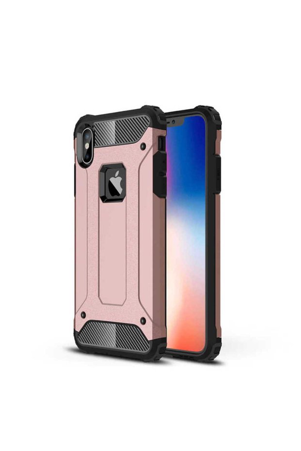 Apple iPhone X - حافظة مزدوجة الطبقات مدرعة من الصدمات العسكرية