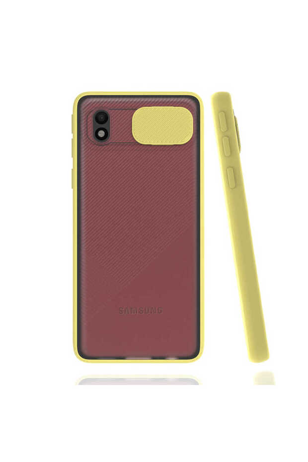 Samsung Galaxy A01 Core - Case Slide Sliding Back Frosted Lens Cover
