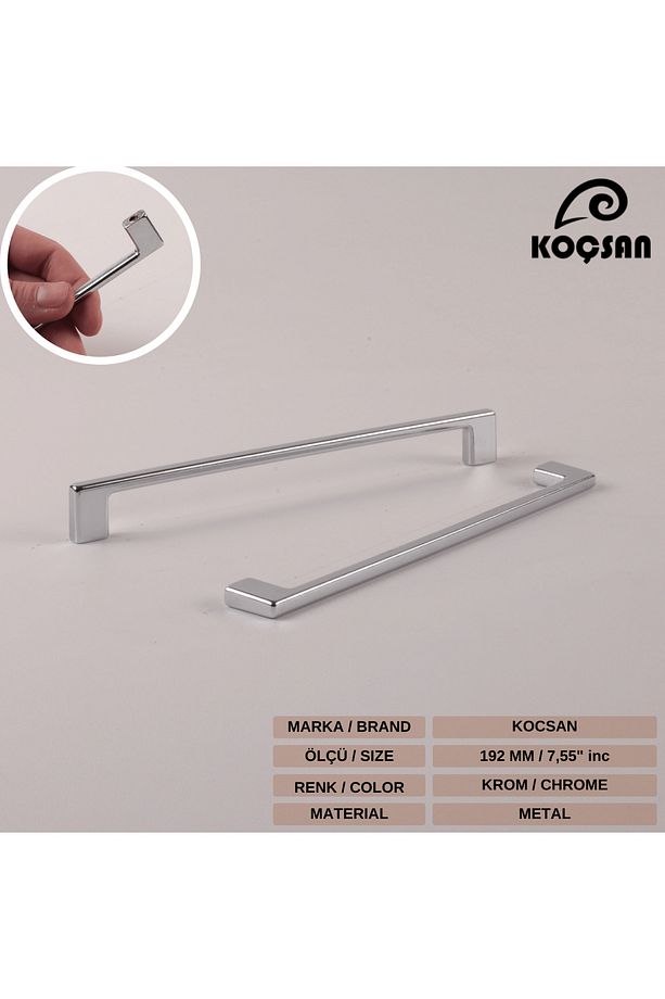 Narin Krom 192 Mm Kulp Lüks Country Mutfak Mobilya Dolap Çekmece Kulpu - 3