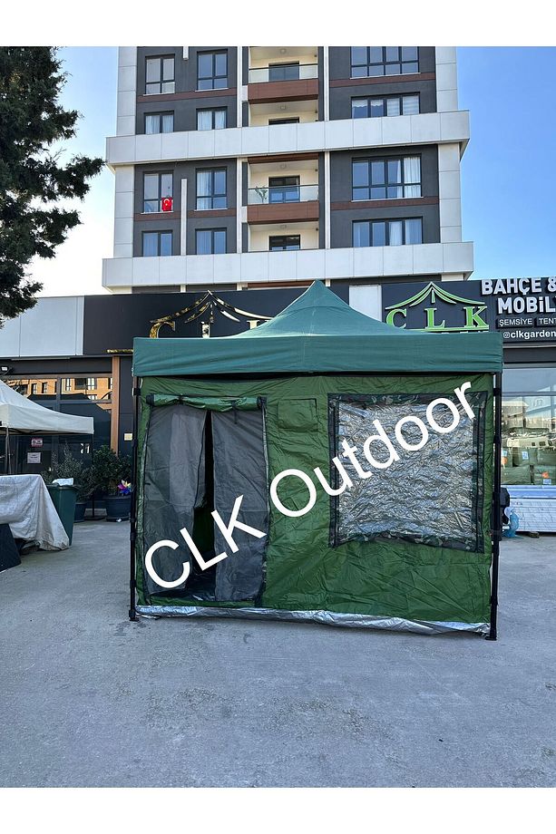 CLK 3x3 Gazebo Kamp Çadırı HAki Yeşil - 1