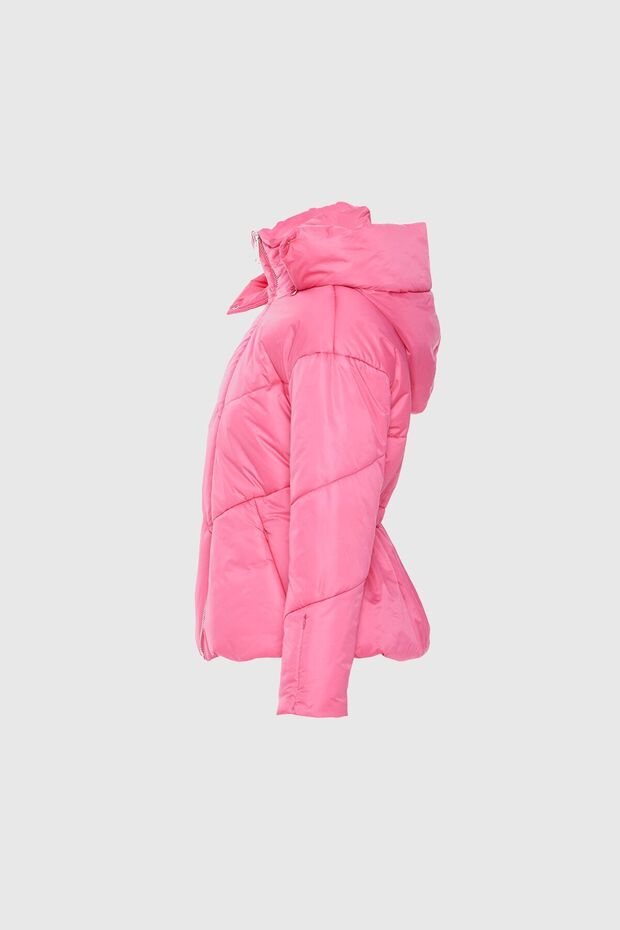 Pembe Şişme Mont - 2