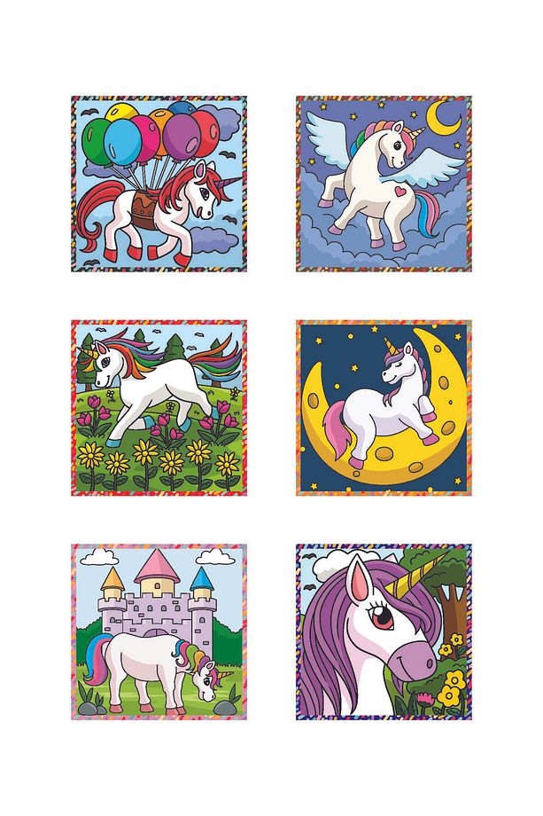 Unicorn Küp Puzzle - 6 Farklı Yapboz - 7